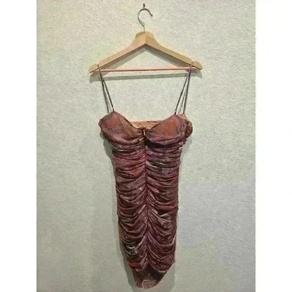 House of CB purple mini mesh dress. Sz Large - Picture 3 of 3